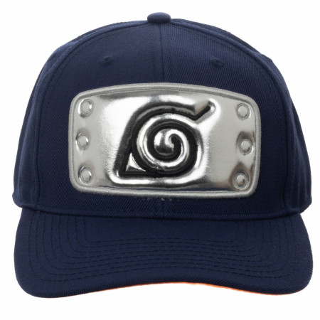 Naruto Leaf Village Forehead Protector Pre-Curved Bill Snapback Hat